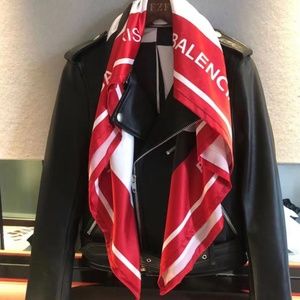 Balenciaga womens leather biker jacket